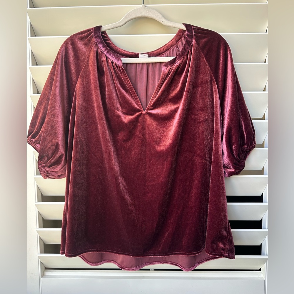 GAP Dark pink/Purple Short Sleeve Top